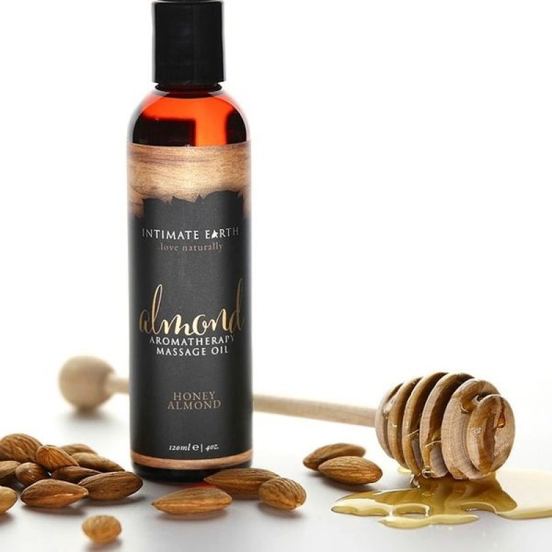 Intimate Earth Almond Aromatherapy Massage Oil 120ml - Honey Almond